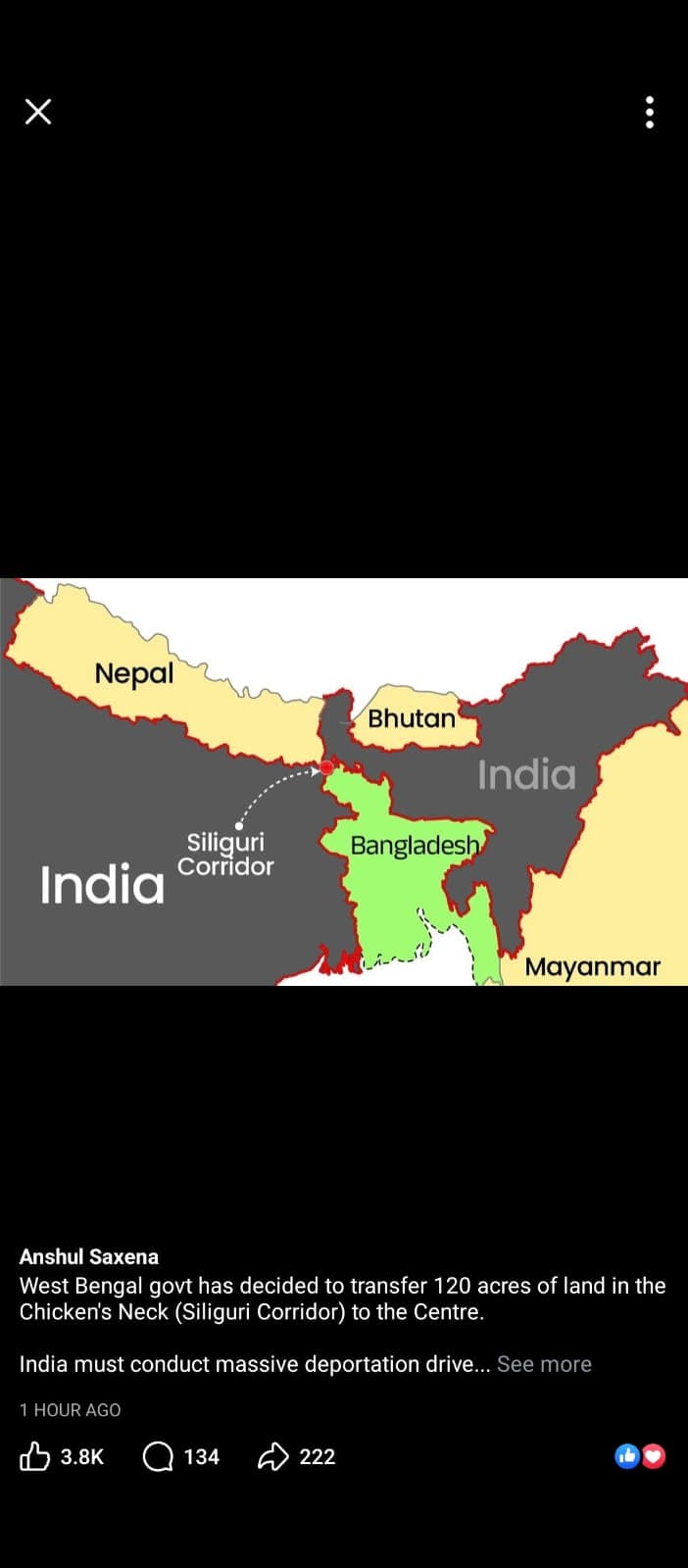 Bengal decides to cede ‘Chicken’s Neck’ to New Delhi